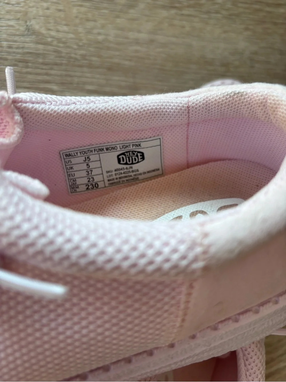 Hey Dude Kids Pastel Pink Slip-On Sneakers